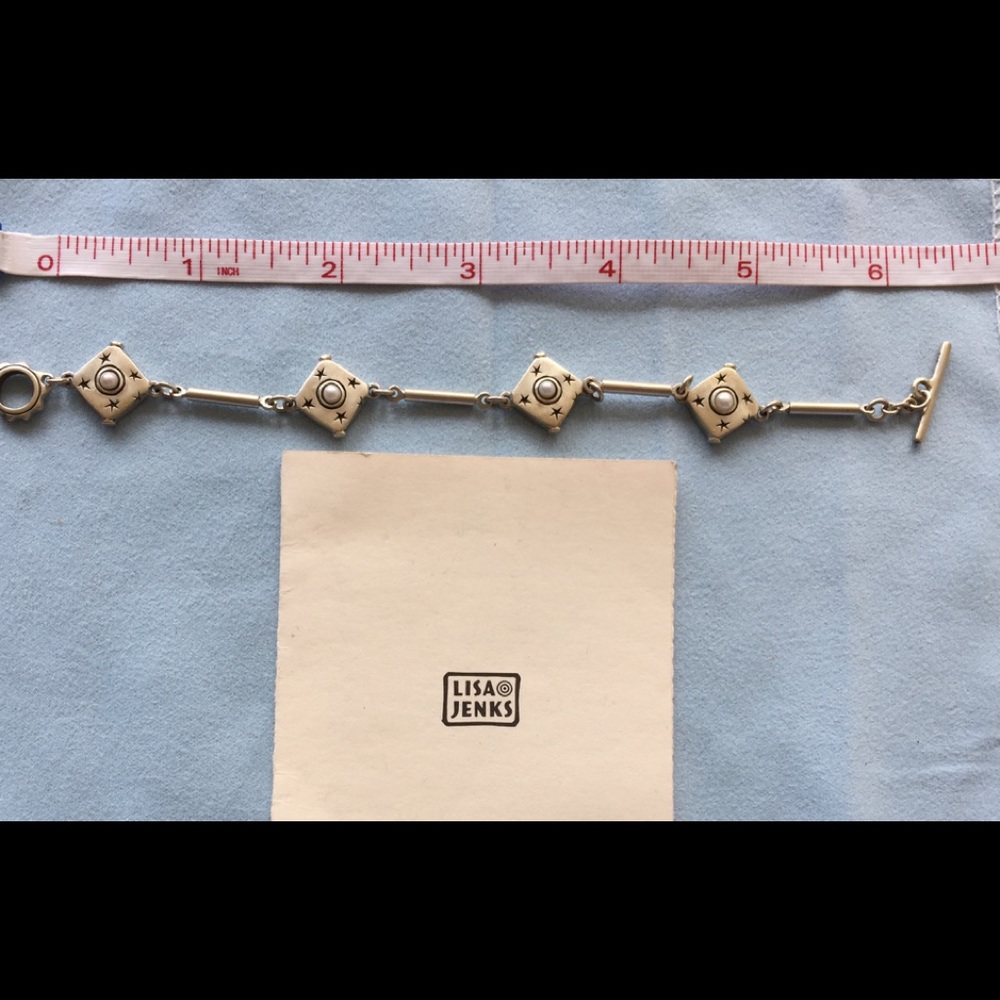 Lisa Jenks silver and pearl bracelet